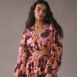 NWT SIGNIFICANT OTHER BY ANTHROPOLOGIE AISHA LONG SLEEVE CROP TOP (4 & 8)